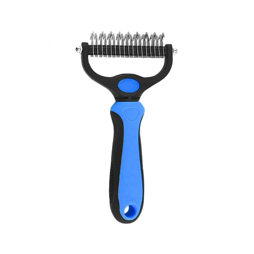 Pain-Free Dematting Undercoat Rake for Pets, Double-Sided Shedding Brush, Effective Tangles Remover Tool for Dogs & Cat Comb , Reduces Loose Hair & Mats Easily Summervibers