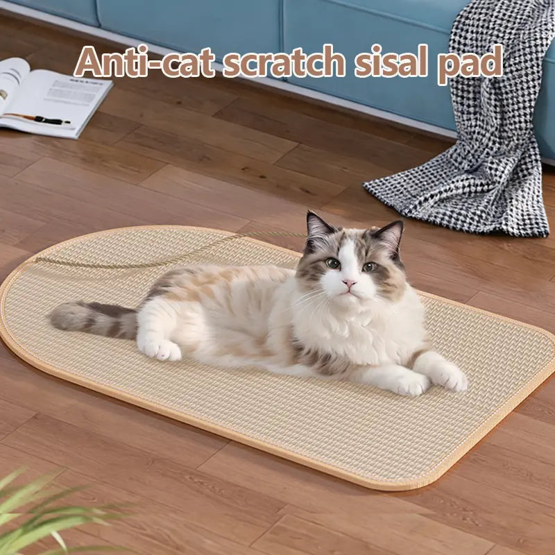 Durable Cat Scratch Pads Wall Sofa Claw Grinding Board Stickers Pet Accessories Natural Sisal Scratcher Easy to Use Versatile for Various Cat Breeds